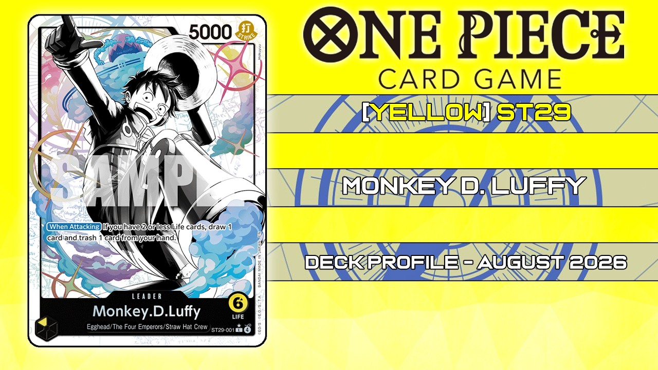 One Piece Card Game &mdash; [Желтая] ST29 Monkey D. Luffy Обзор колоды, август 2026 г.