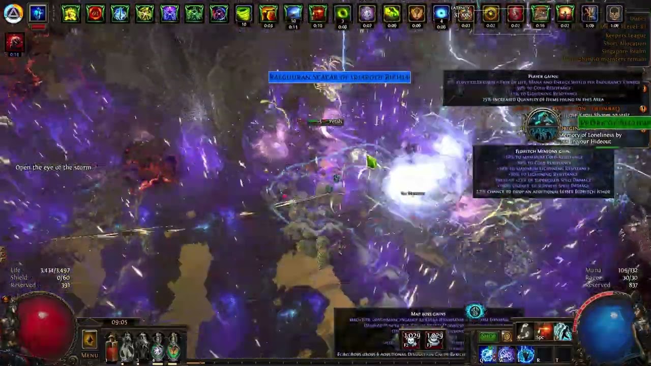 Path of Exile 3.27 - Kinetic Blast Deadeye - T16.5 Map Farm