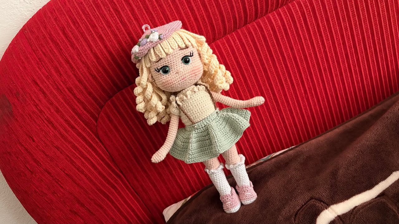 amigurumi sarışın bebek yapımı ( kafa ve peruk part 3)