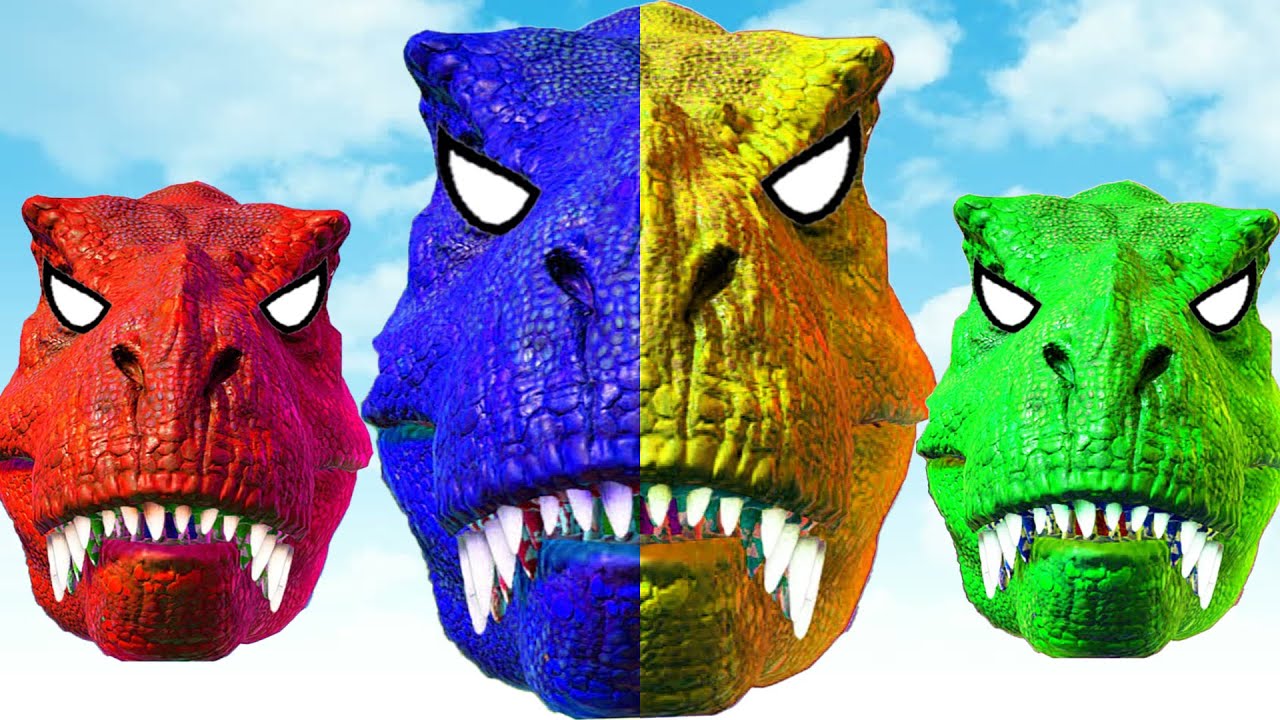Trump Spiderman TREX VS Harris Spinosaurus SuperHero Dinosaurs Battle Jurassic World Evolution