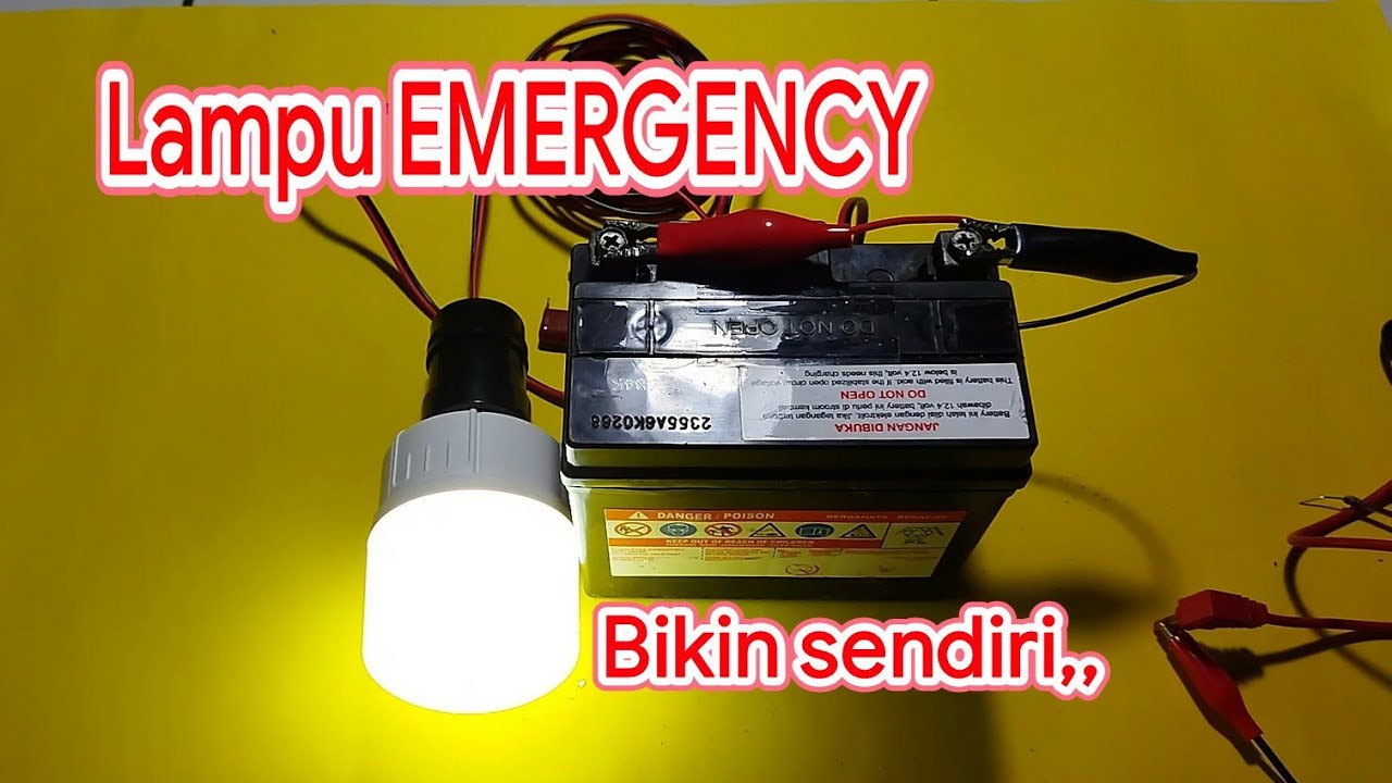 Lampu emergency dari bohlam led biasa beli d warung😀