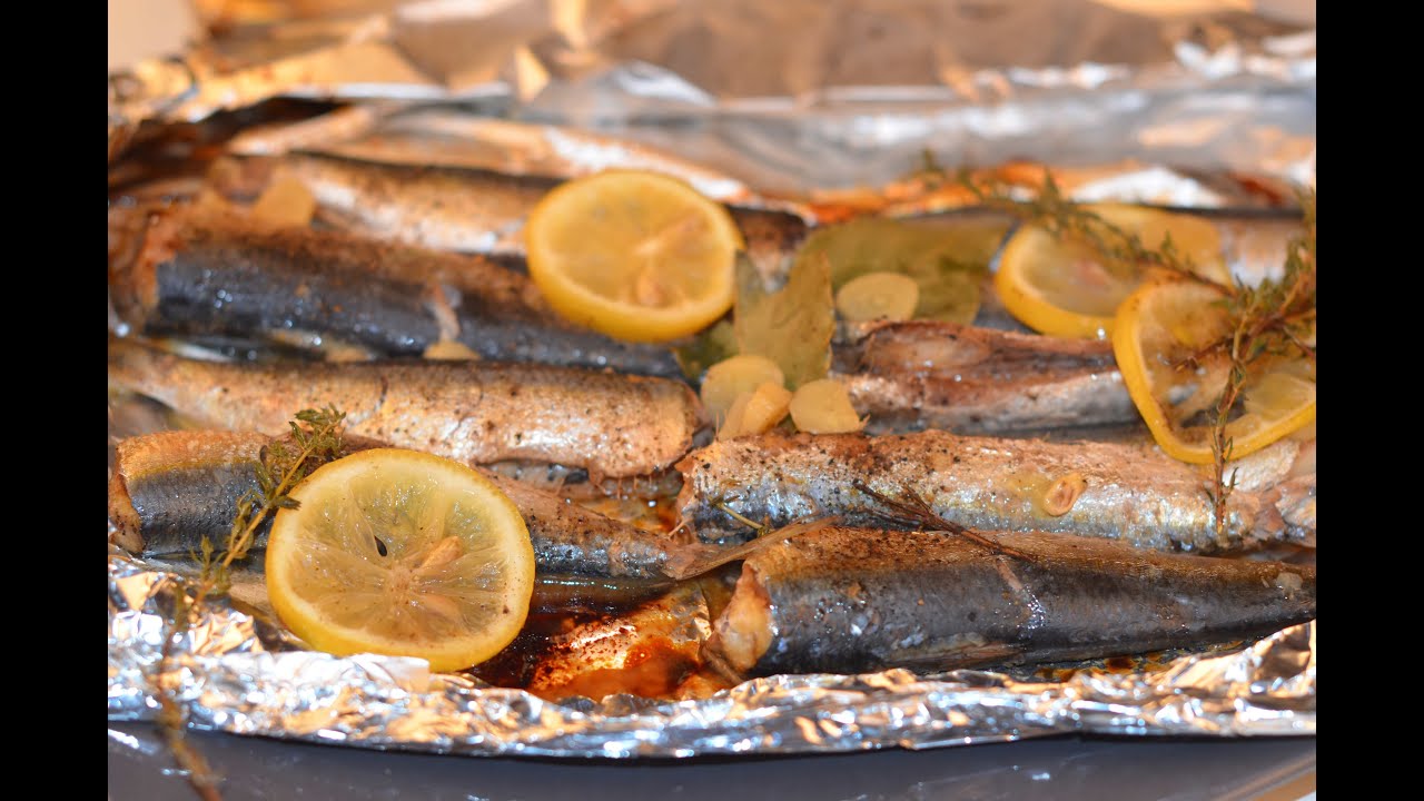 sardines en papillote d'aluminium سردين بورق الألومنيوم