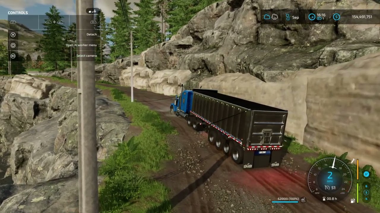 Farming Simulator 22_hard climb heavy load