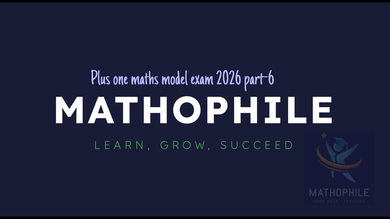 Plus one Maths model exam 2026 Question paper discussion part-6 #maths #model #plusonemaths
