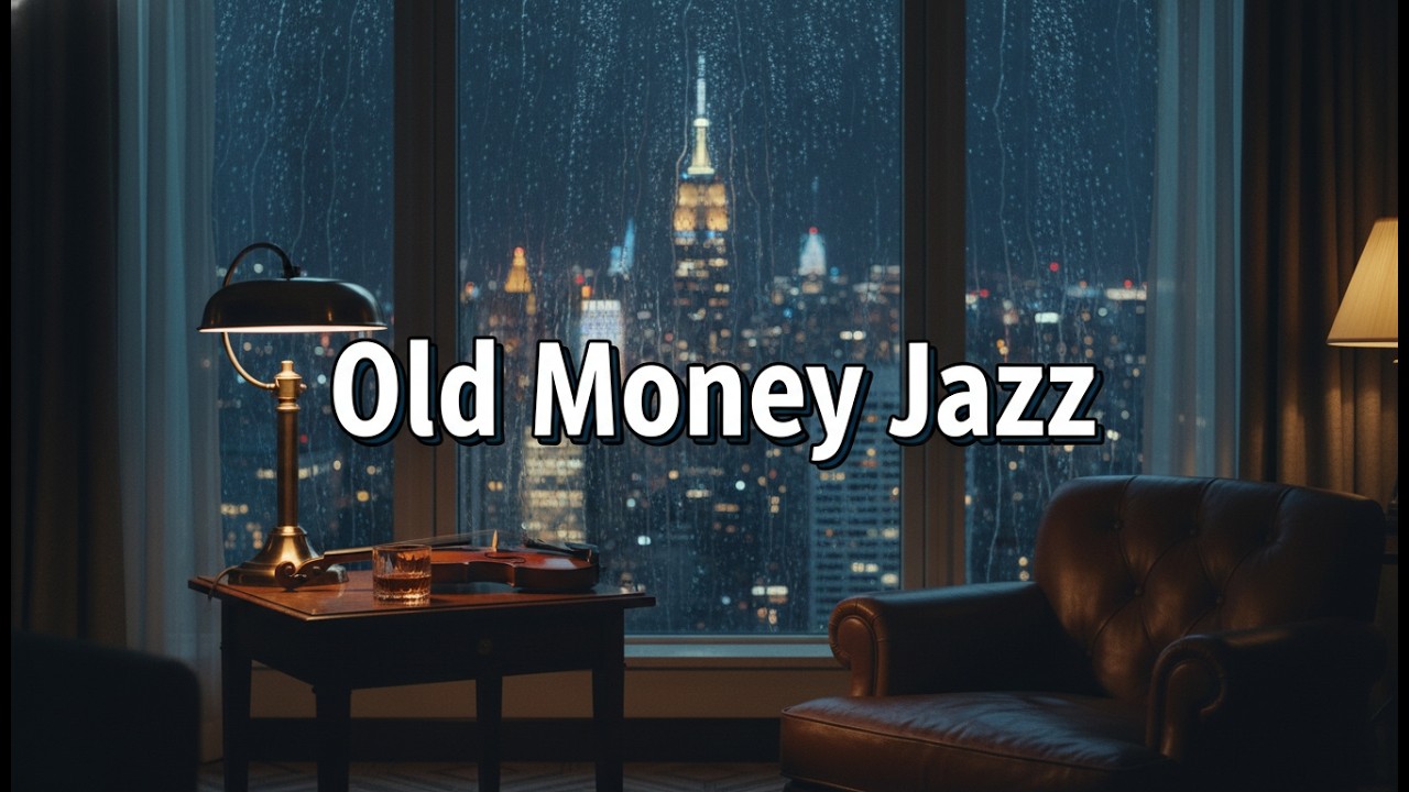 1940s NYC Night Jazz & Rain 🌧️ Elegant Old Money Apartment Ambience | Deep Sleep, Study & Focus