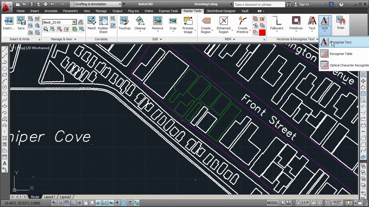 AutoCAD Raster Design - Raster to Vector Conversion