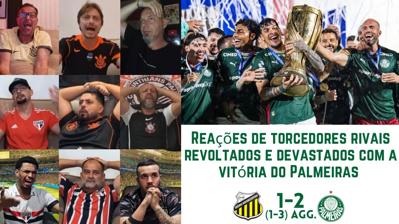 Reações de torcedores rivais revoltados | Novorizontino 1-2 Palmeiras (1-3 Agg) | Final do Paulistão