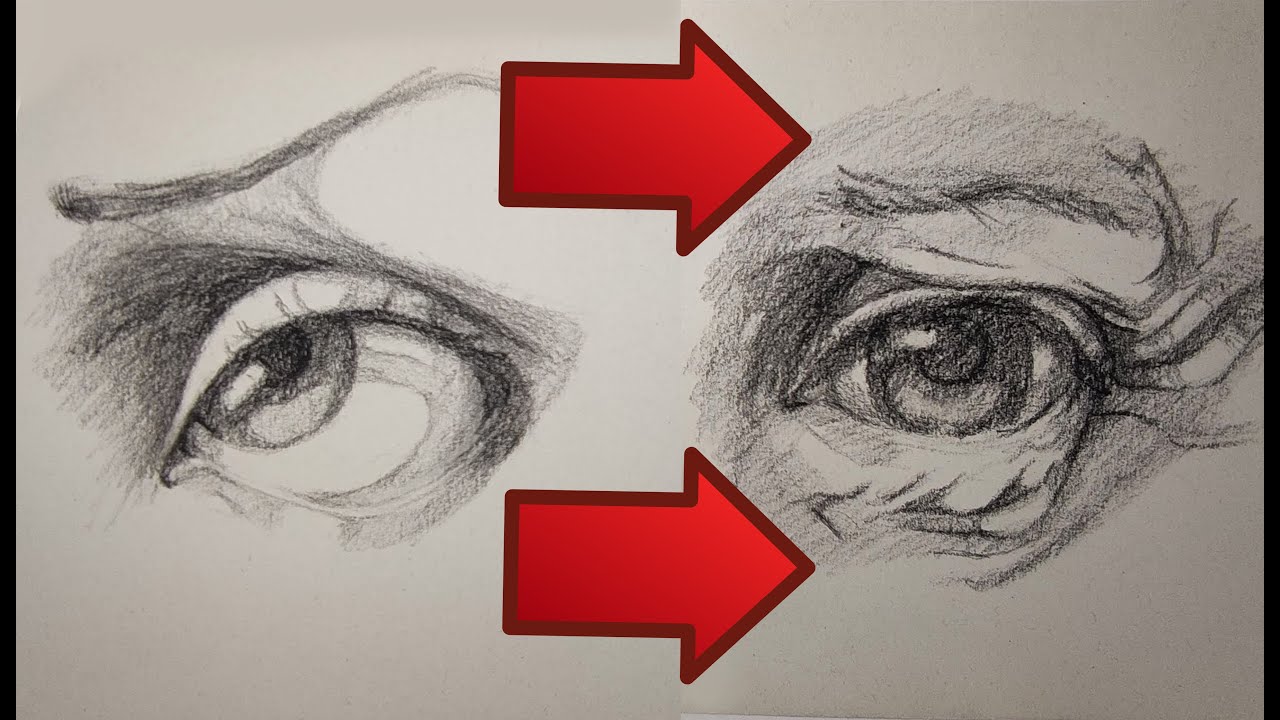 Cómo DIBUJAR ARRUGAS en la cara PASO A PASO 👵  Curso de dibujo online ✍️ Tutorial arrugas en la piel