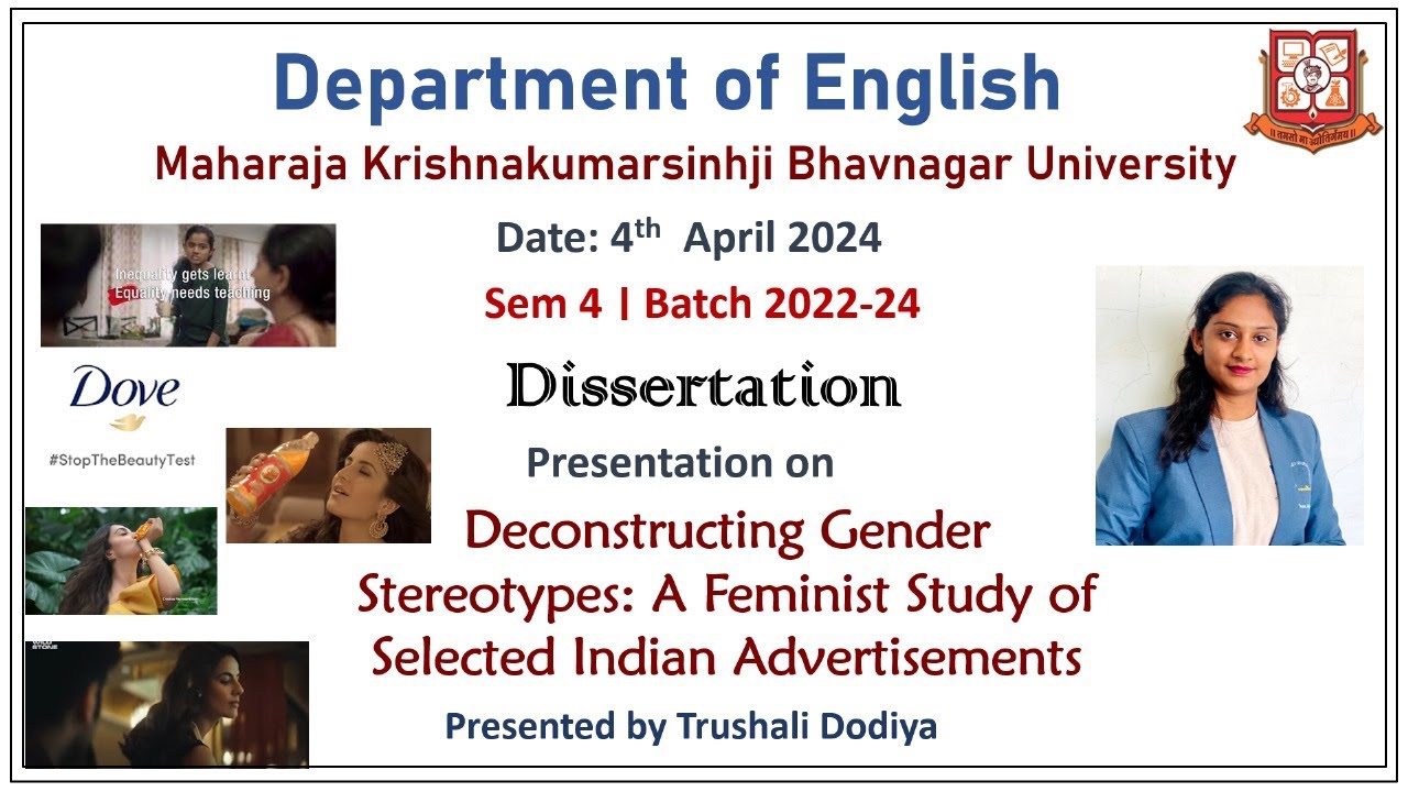 Deconstructing Gender Stereotypes: A Feminist Study of Selected Indian Advertisements/Dissertation