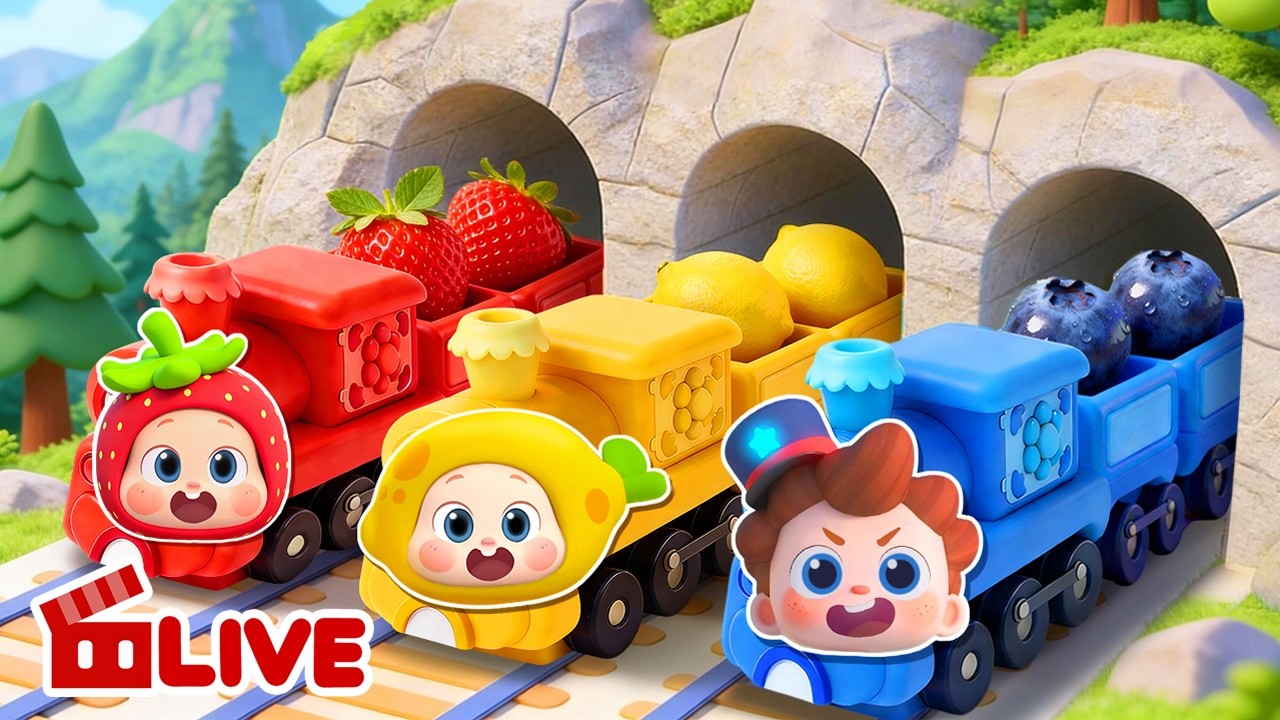 🔴 LIVE | カラフルなきしゃ、はしれ | 子供の歌 | 童謡 | ベビーバス| BabyBusTV‐LIVE