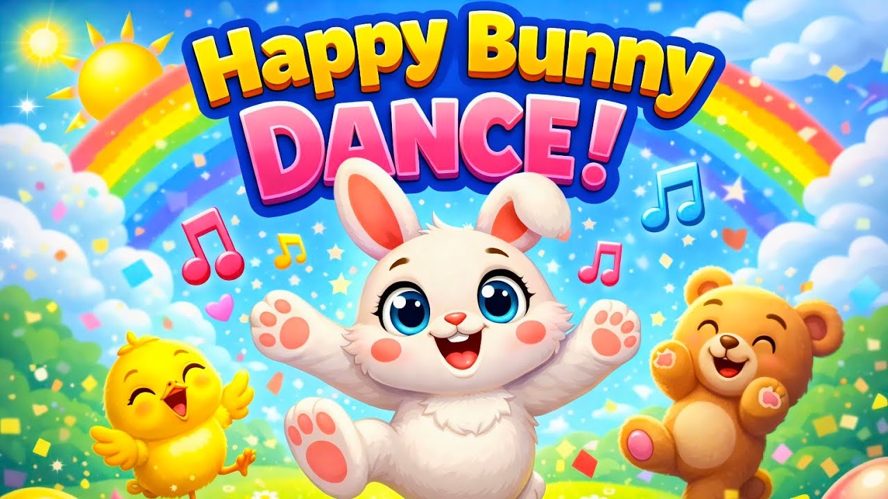 🐰 Happy Bunny Song 🐰 Fun Kids Rhyme | Learn, Play & Sing Along!