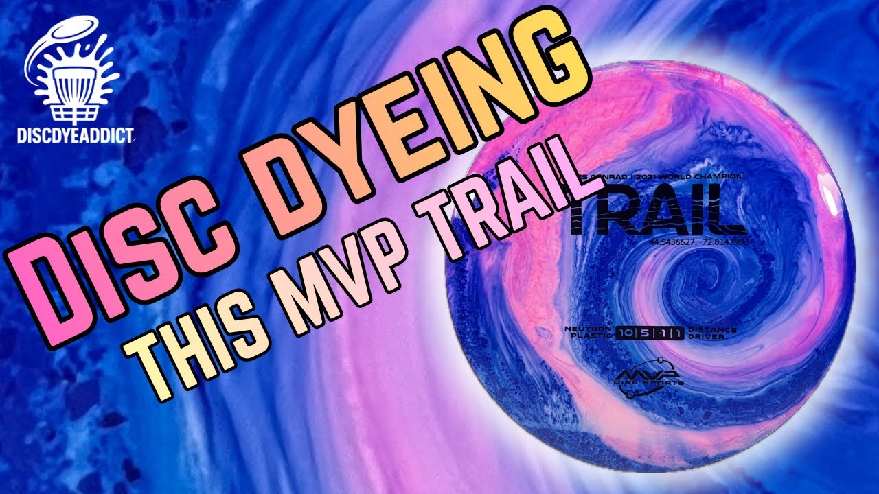 Disc Dyeing demo - glue bed mvp trail swirl