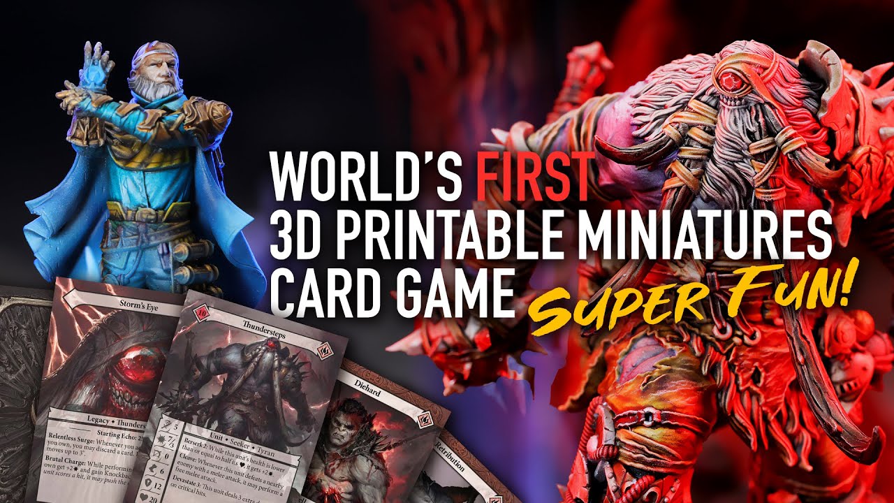 World's First 3D Printable Miniatures Card Game. We play Malediction