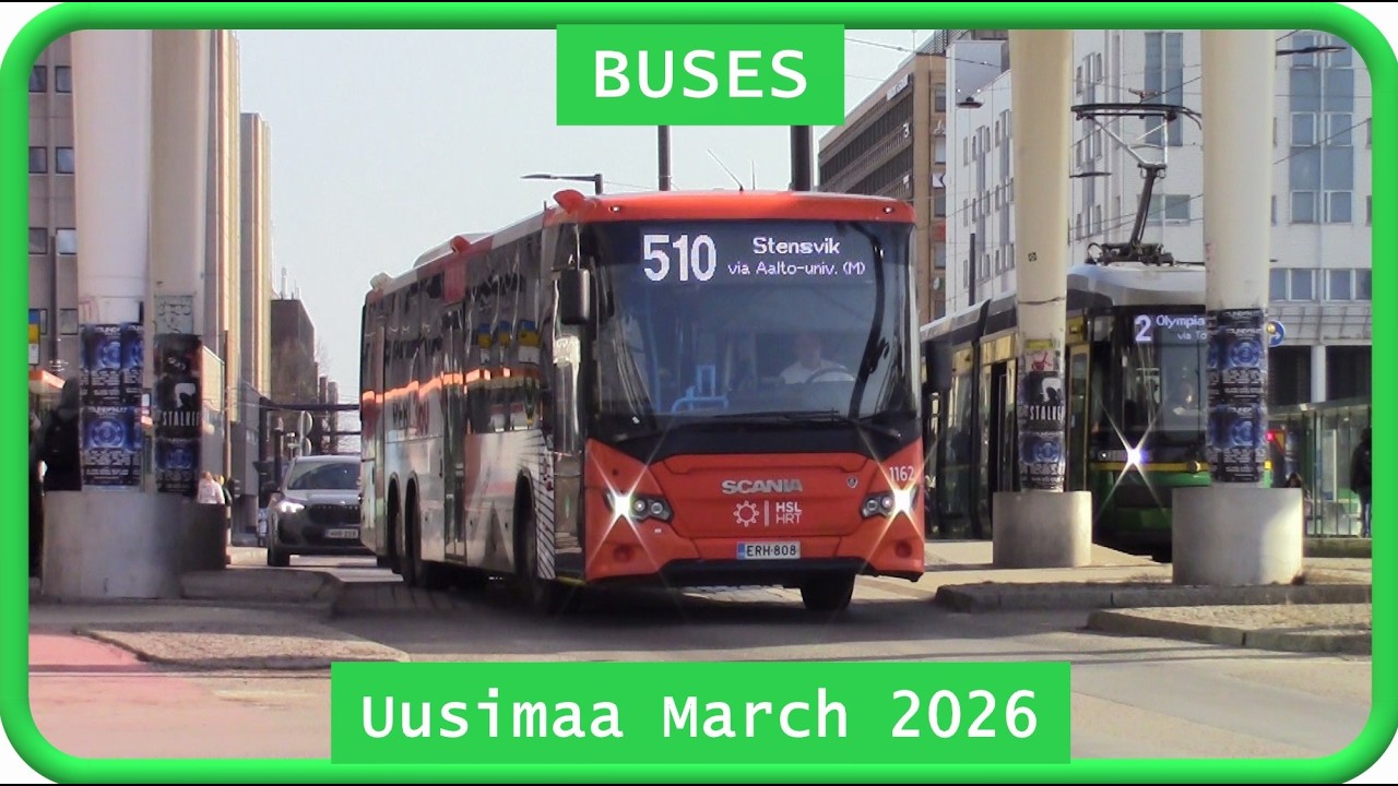 Bus videos: Uusimaa March 2026