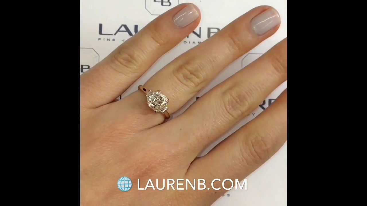 1.2 ct Cushion Cut Diamond 3-Stone Engagement Ring