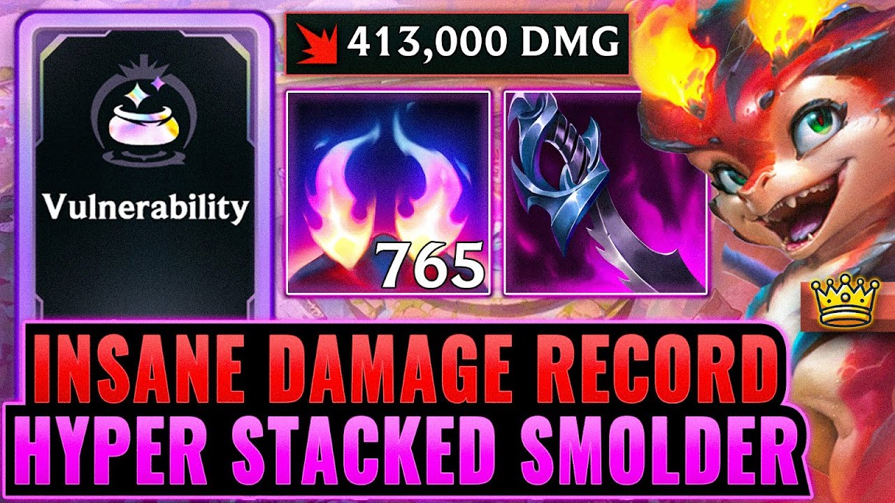 World Record Damage Dealt: Vulnerability Smolder God Tier Build | League Arena Gameplay