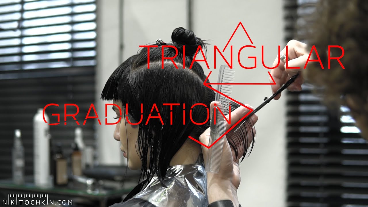 BOB HAIRCUT with bangs and disconnection, how to cut bob haircut with accent - NIKITOCHKIN