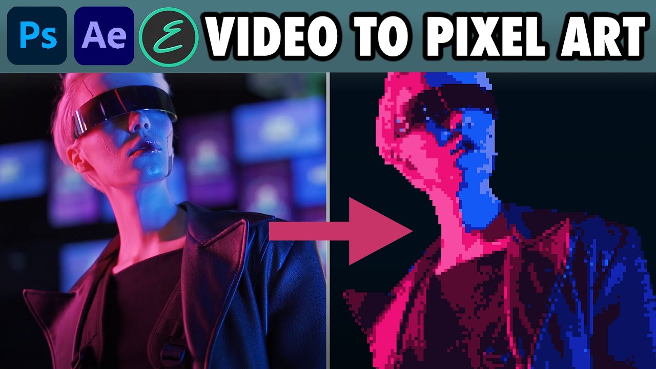 How to turn Video into Pixel Art Animation | Adobe + EbSynth Tutorial | elliano_