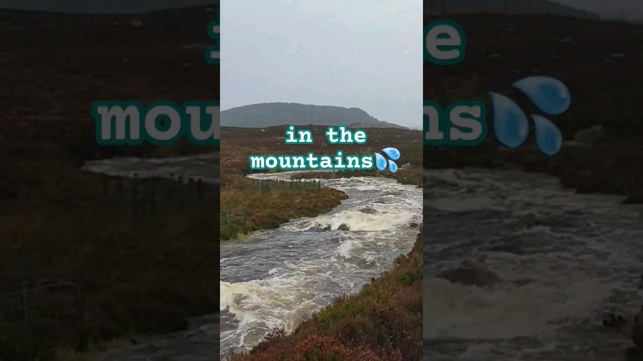 Rain 🌧 in the mountains #outdoors #rain #hiking #wet #wild #hike #mountains #scotland #walk #shorts