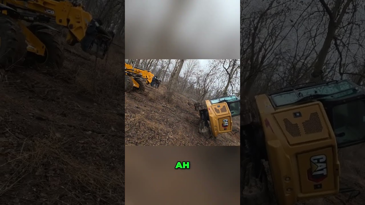 Грязная каша! JCB спасает застрявший экскаватор! #короткометражки