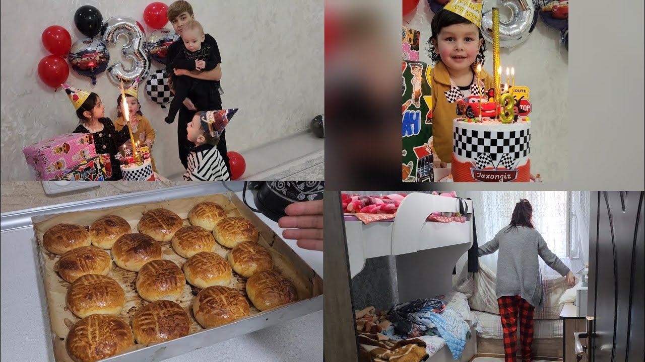 VLOG -🏡 KUNLIK ISHLARIM🧹🧼🧺🧖‍♀️ OILAVIY 👨‍👩‍👧‍👦 TUGULGAN KUNGA BORDIK🥳🎉🎂🎁
