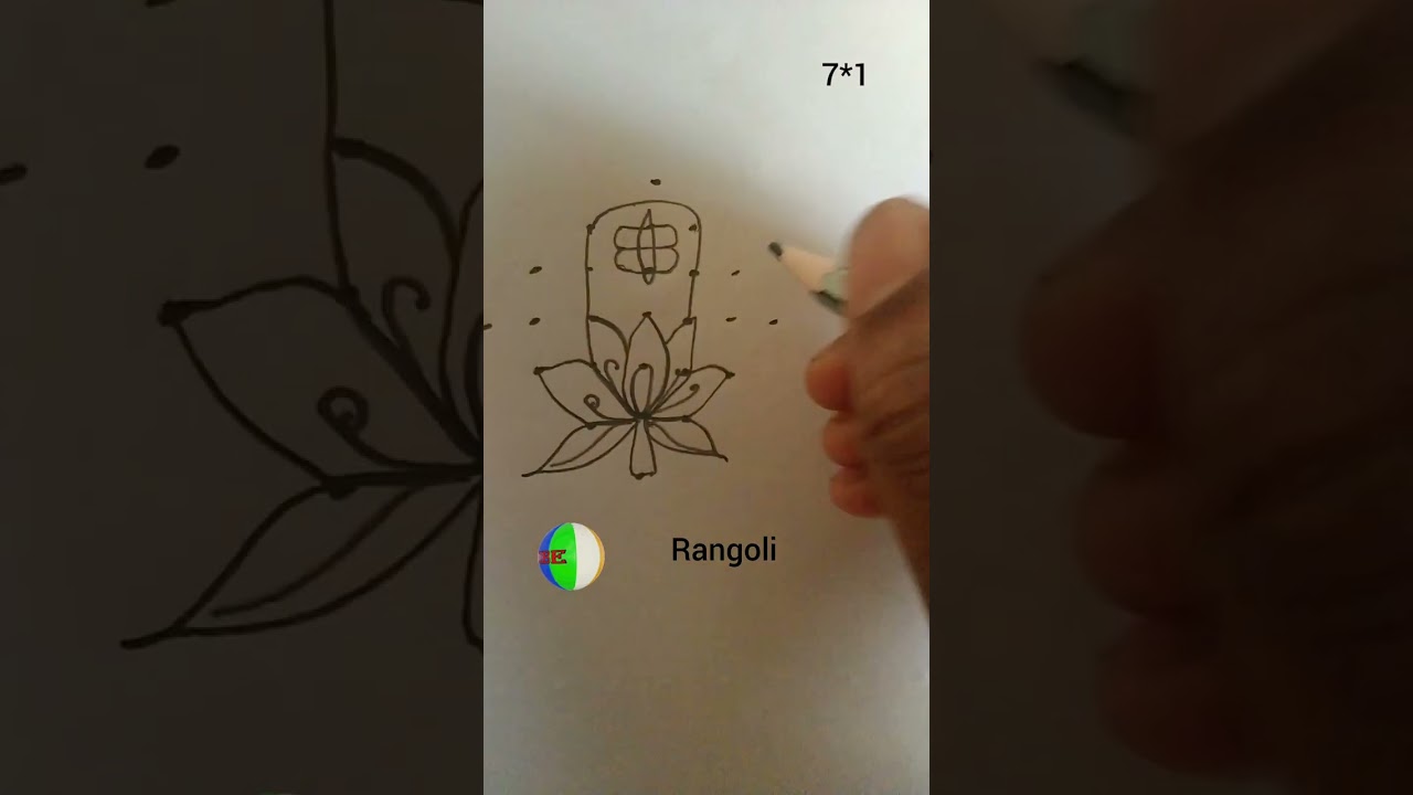🌿Traditional Simple Short Daily Rangoli Design Muggu 🌿