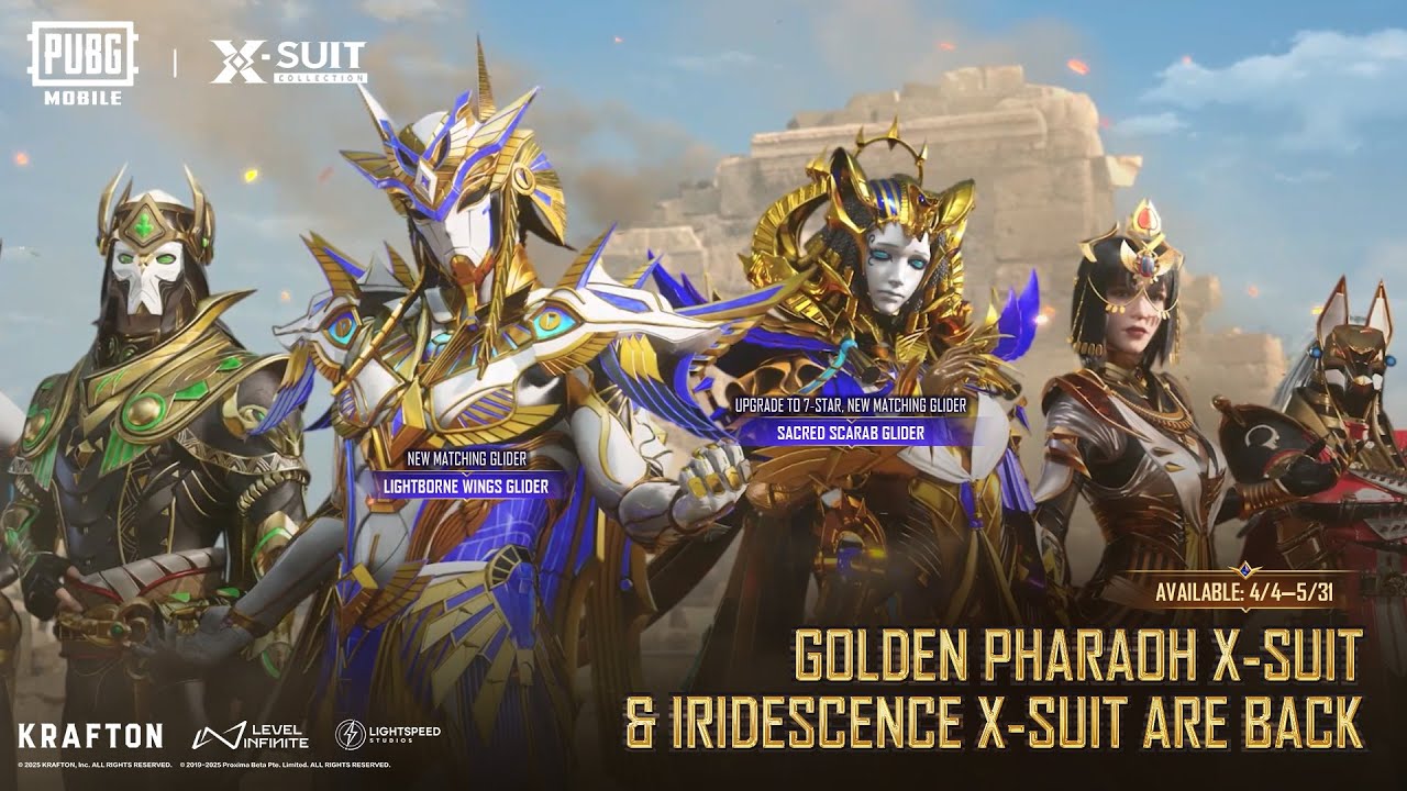 3.7 Golden Pharaoh X-Suit & Iridescence X-Suit Are Back! | PUBG MOBILE Pakistan Official