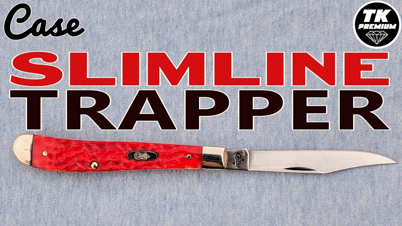 Case Slimline Trapper 6982 Dark Red Bone Pocket Knife