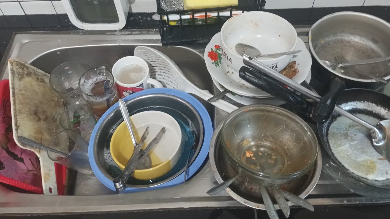 Finally Done for Today… So I Quietly Washed the Dishes | Kitchen ASMR