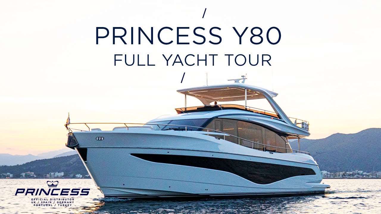 80 Foot Princess Yacht Tour | Y80 'Lumi' | Tour with Yacht Expert at Cannes Yachting Festival 2023
