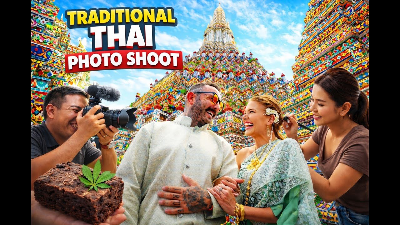 WE DID A THAI TRADITIONAL PHOTO SHOOT IN BANGKOK AFTER A SPACE CAKE 🇹🇭🌿🤪🤣