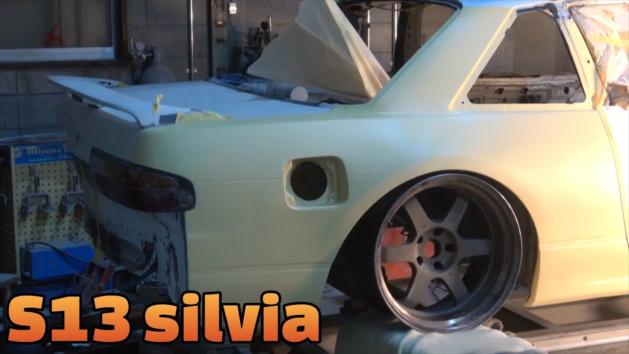 S13シルビア パテを研いでスプレーパテを入れる⁉#10