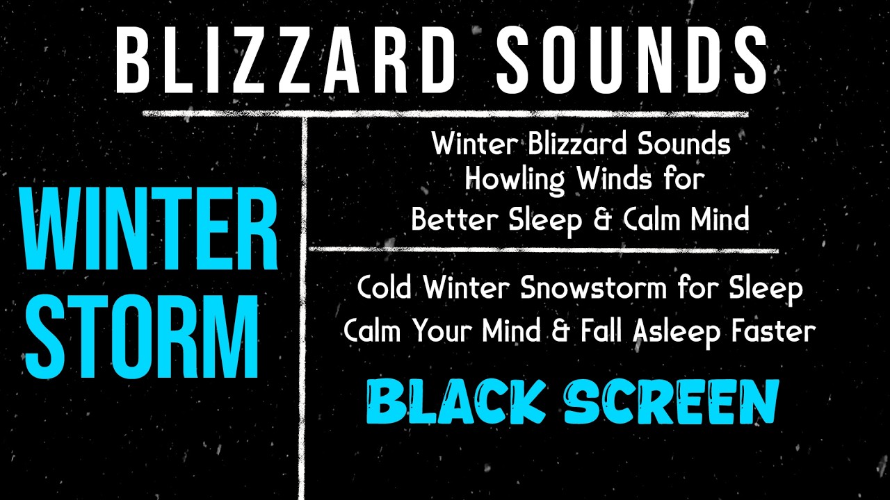 Winter Blizzard Sounds ┇ Howling Winds for Better Sleep & Calm Mind