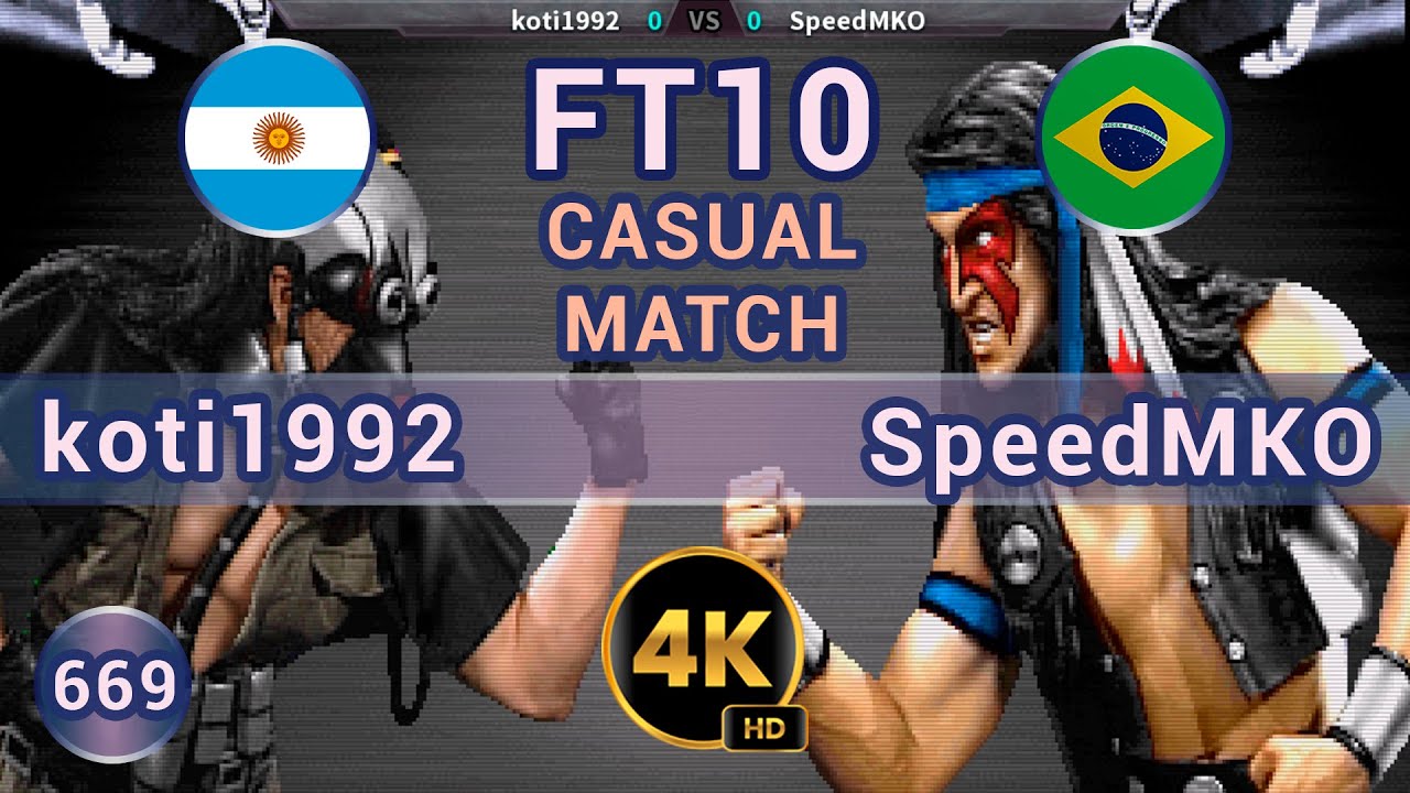 UMK3 - 🇦🇷 koti1992 vs SpeedMKO 🇧🇷 FT10 CASUAL/4K 60FPS #umk3 #ultimatemortalkombat3 #t99h #fightcade