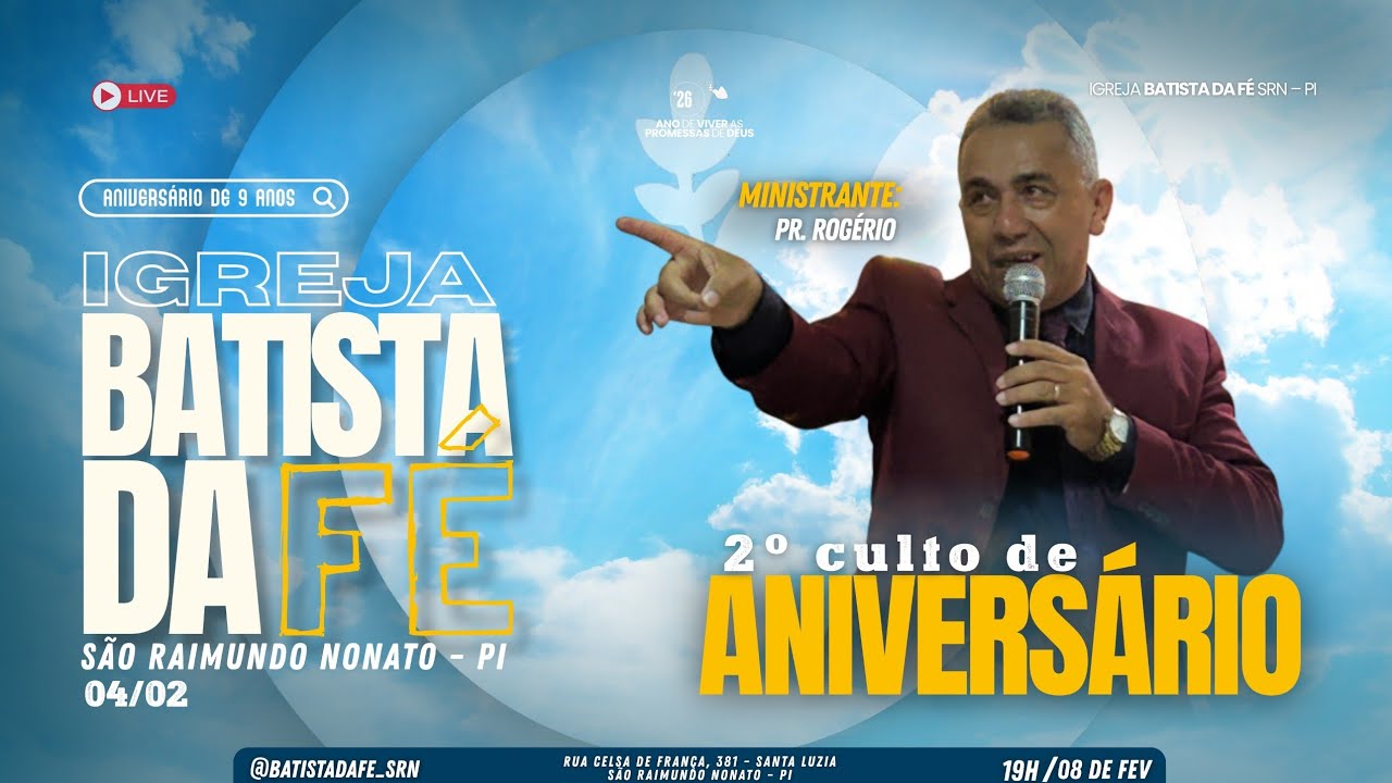 2° DOMINGO DE CELEBRAÇÃO DE 9 ANOS de IBF - PI