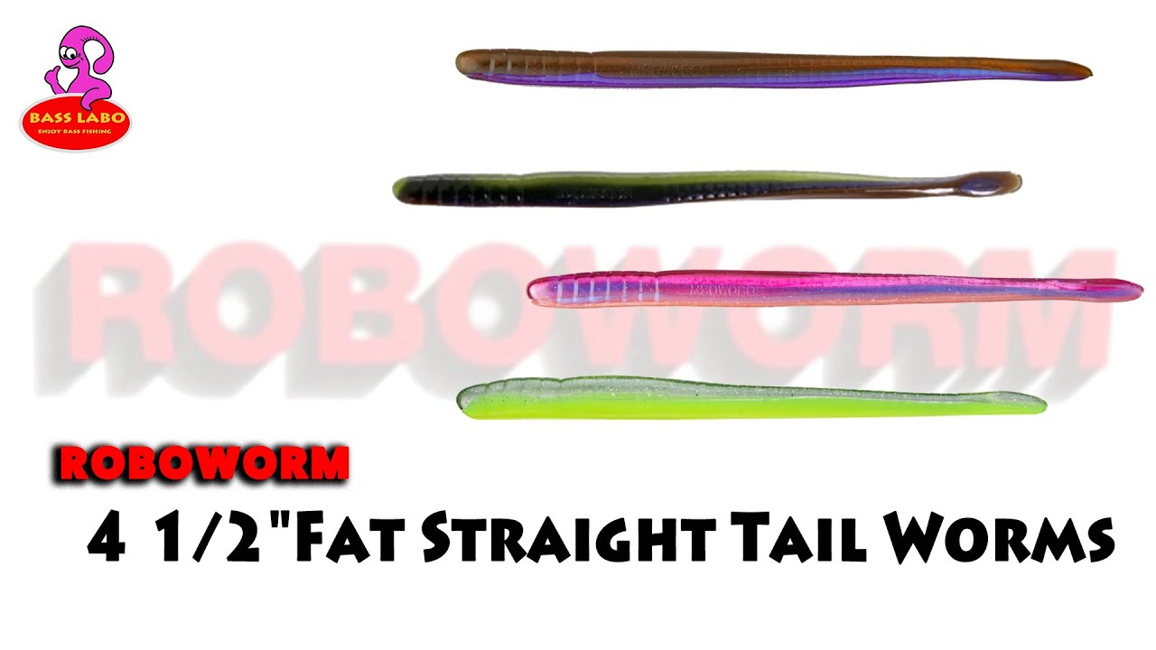 4.5&rdquo; Fat Straight Tail Worms【ROBOWORM】Underwater Action Video　水中アクション映像