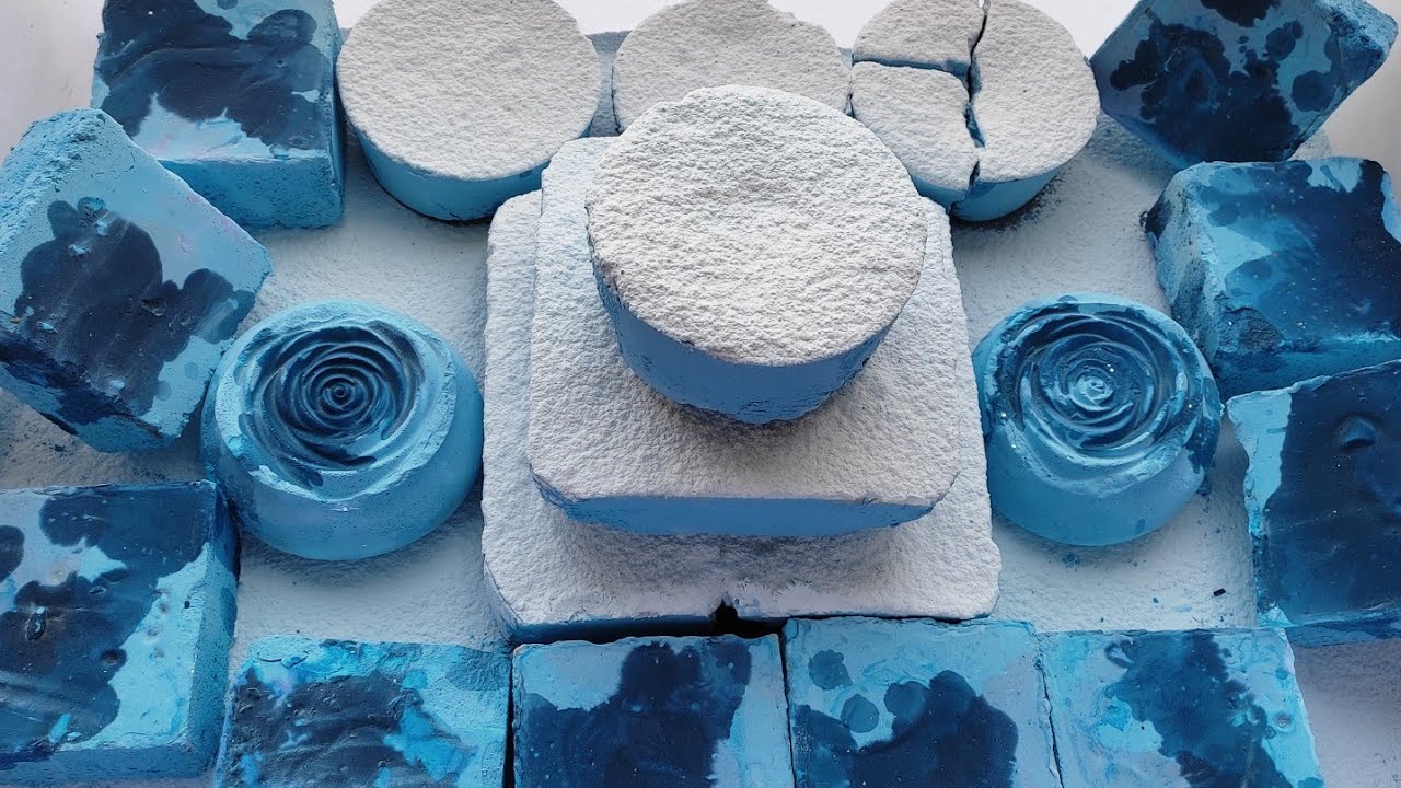 Blue Dyed Blocks with Reforms| ASMR| Anxiety Relief| Sleep Aid| Oddly Satisfying| Repost