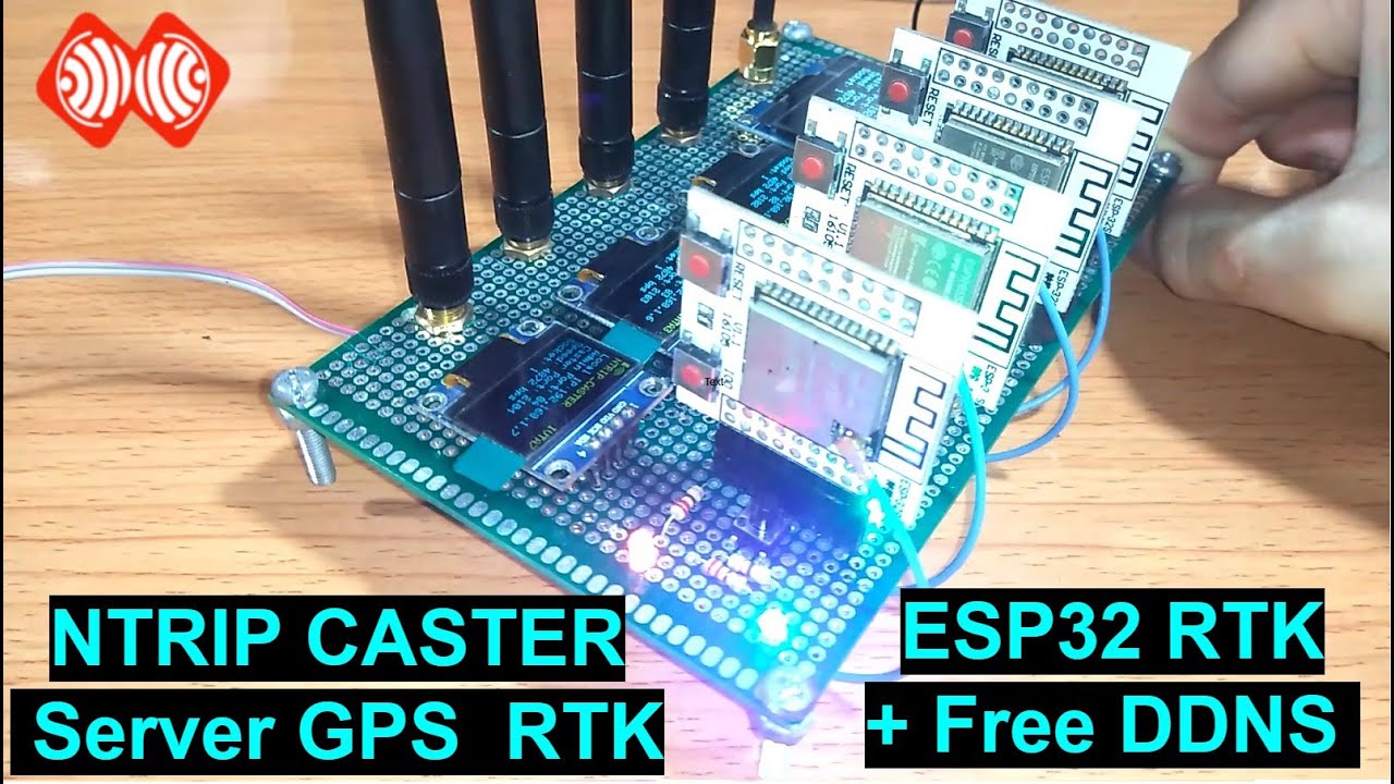 #ESPrtk- DIY NTRIP CASTER CORS Server with ESP32 and free DDNS host name - ESP32  RTK - F9P PX1122R.