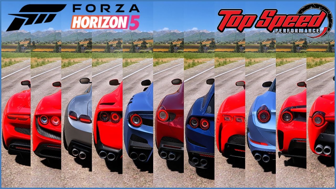 1957 - 2022 All FERRARI CARS in Forza Horizon 5 | Top Speed Battle (All Tuned