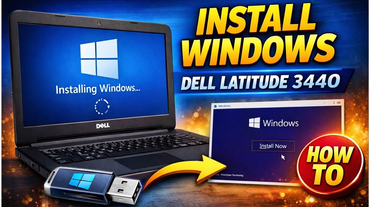 How to Install Windows in Dell Latitude 3440 | Step-by-Step Guide 