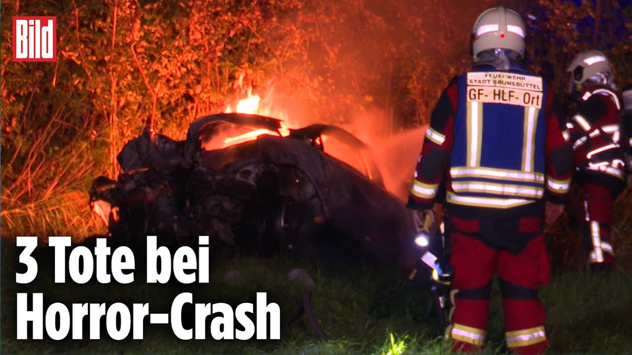 Drei Jugendliche verbrennen in Autowrack bei Horrorunfall in Schleswig-Holstein