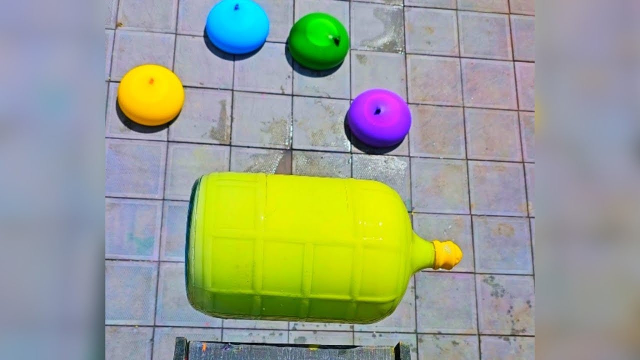 🎈Breaking Glass Bottles and Balloon drops🚨 - Crushing Crunchy & Soft Things🔥🍾🌈