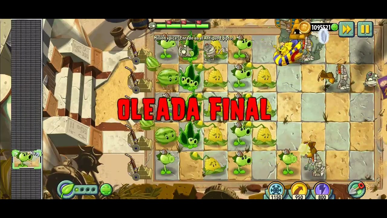 Misión épica ¡Enredo en el antiguo Egipto! Pvz2 N1_4