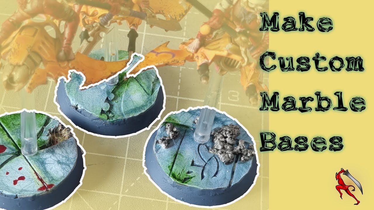 How to Make Custom Bases! Drukhari Marble Tiling