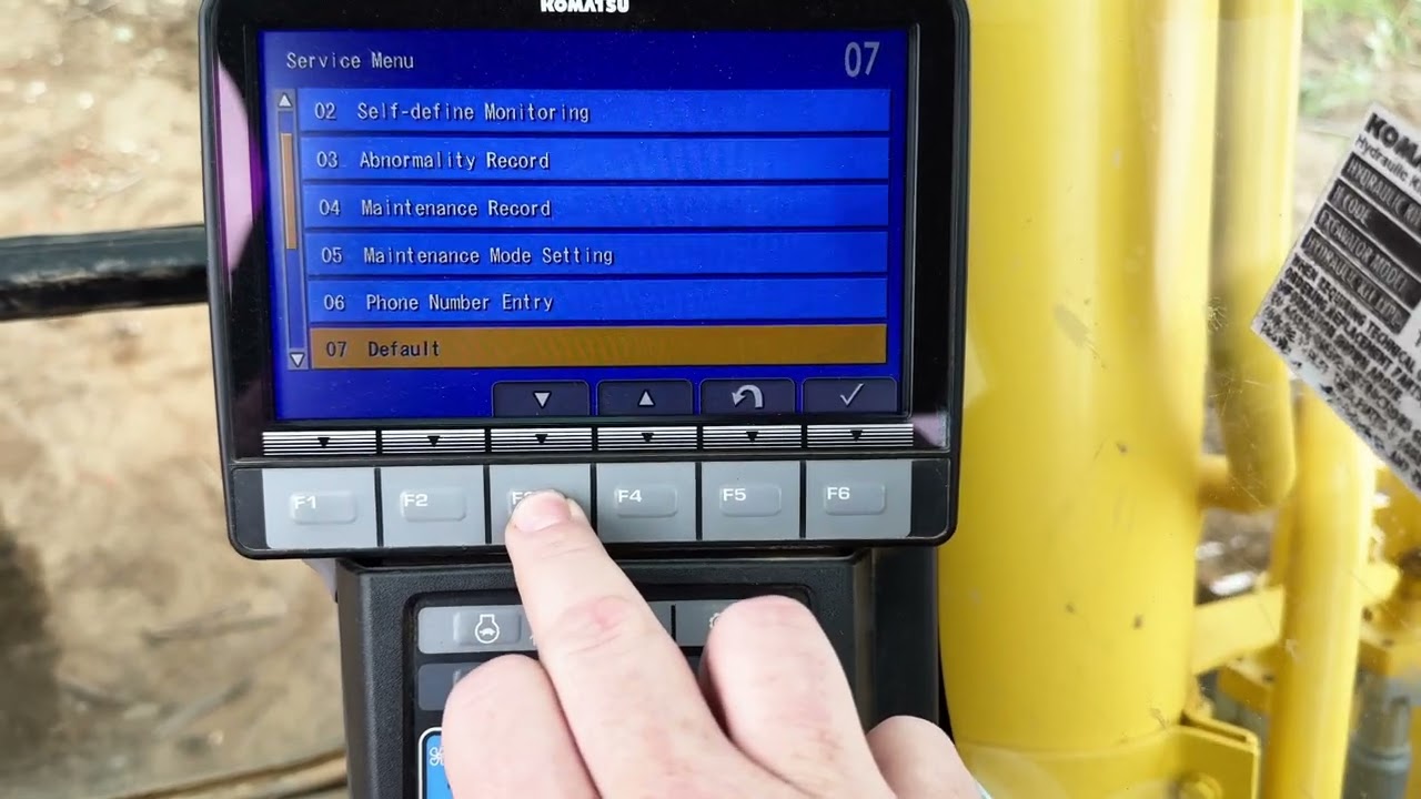 Komatsu Def Injector reset for hot shutdowns
