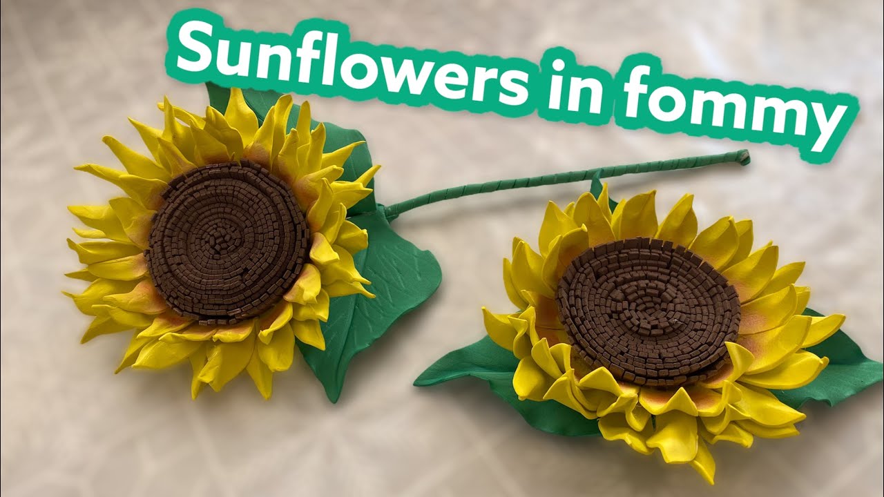 🌻 GIRASOLE in Gomma Eva senza stampi (Fommy Sunflower DIY - without template)
