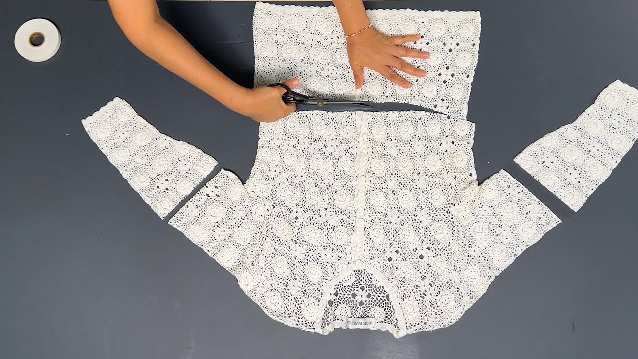 [DIY] Не выбрасывай этот старый вязаный кардиган. / Разрежь его. Он станет шедевром!