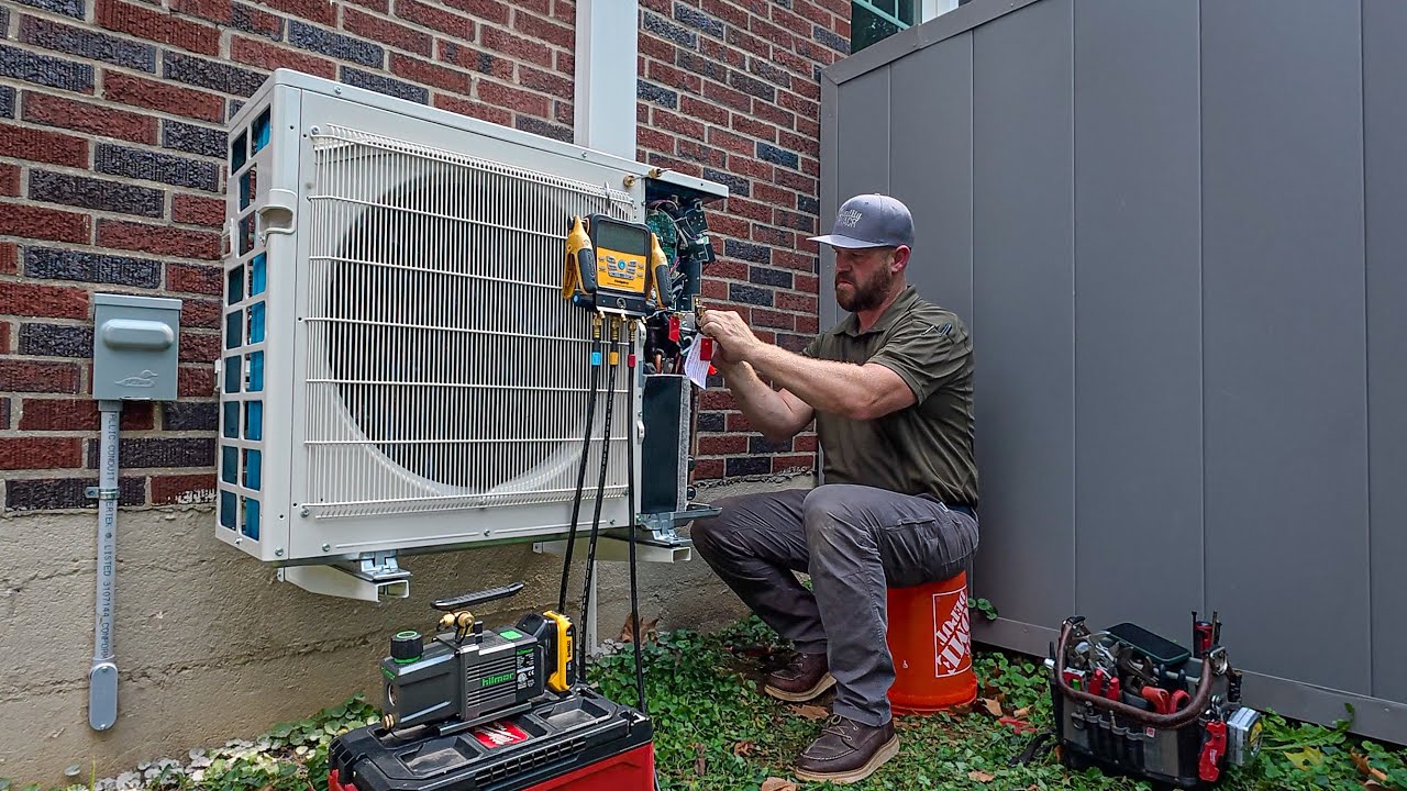 2 Zone Mitsubishi Ductless HVAC Install - Ep. 2