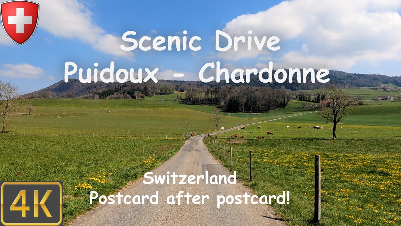 Driving some of the endless Swiss postcards landscapes  🇨🇭 | Puidoux - Chardonne 4K Scenic Drive