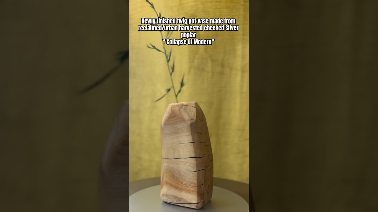 &ldquo;Collapse of Modern&rdquo; hand crafted twig pot/weed pot modern abstract sculpture vase